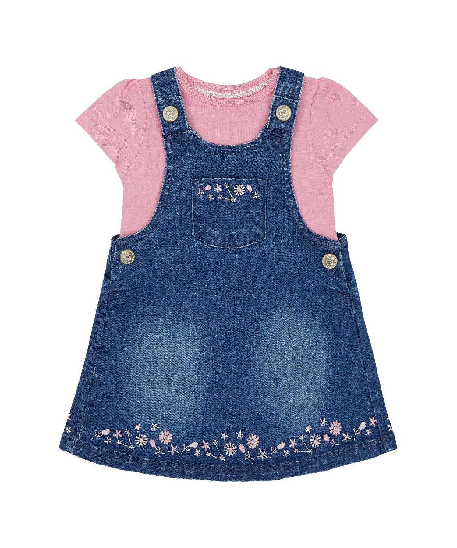 Mothercare / Комплект сарафан джинсовый и футболка для девочки