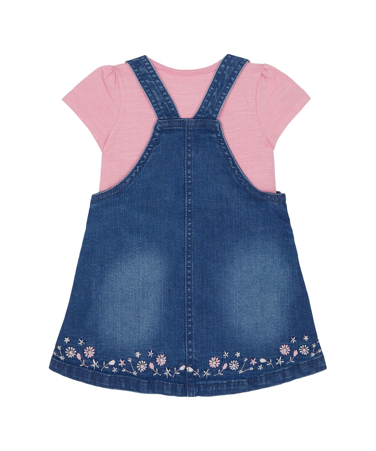 Mothercare / Комплект сарафан джинсовый и футболка для девочки - фото 2