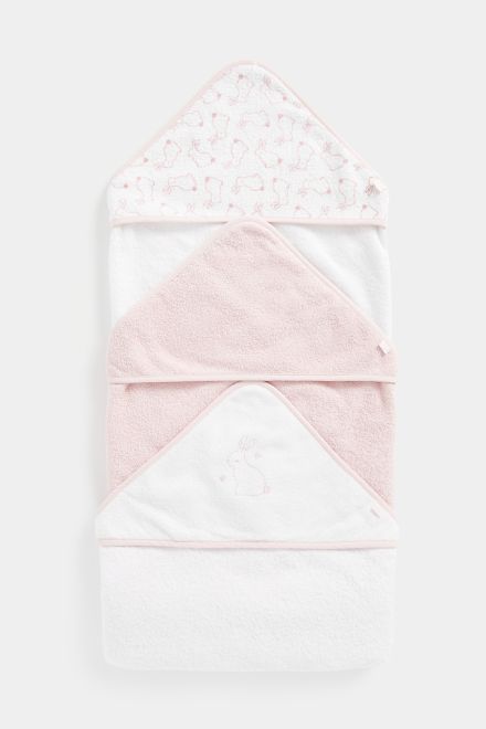 Mothercare / Полотенце с капюшоном, 3 шт. для девочки