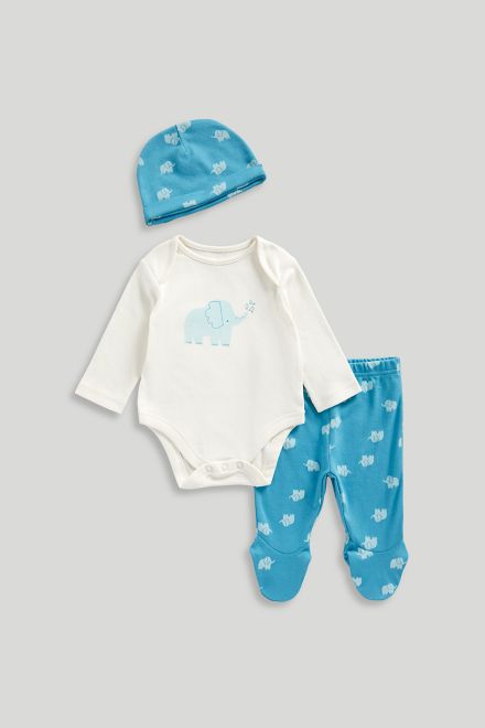 Mothercare / Комплект боди, ползунки и шапка для мальчика