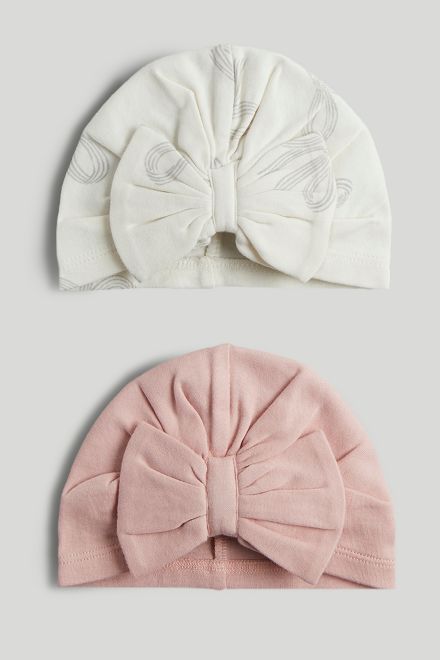 Mothercare / Шапка с бантиком, 2 шт. для девочки