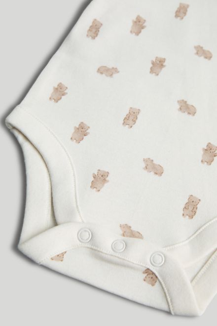 Mothercare / Комплект слип, боди 2 шт., брюки, лонгслив, фартук нагрудный, варежки-царапки и шапка унисекс
