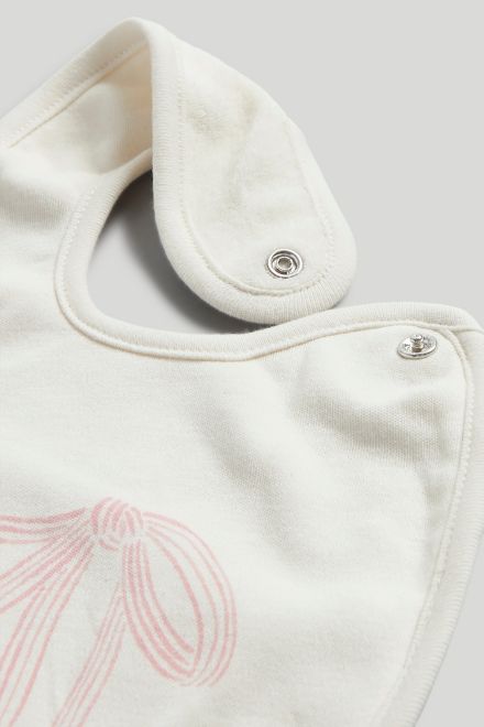 Mothercare / Комплект слип, боди 2 шт., брюки, лонгслив, фартук нагрудный, варежки-царапки и шапка для девочки