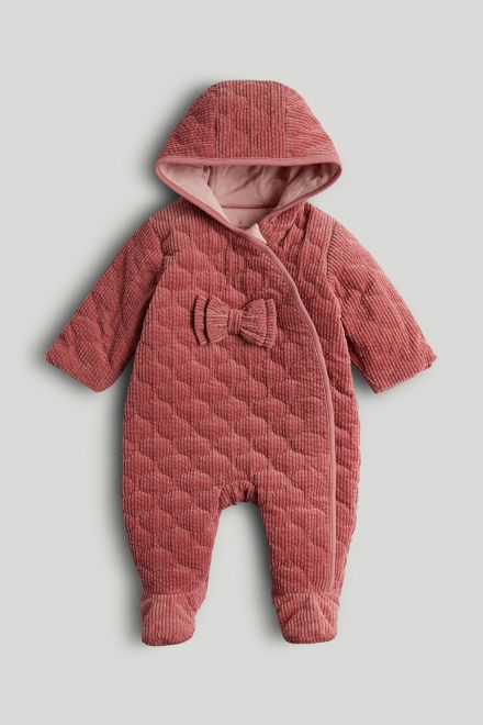 Mothercare / Слип утепленный с бантиком для девочки
