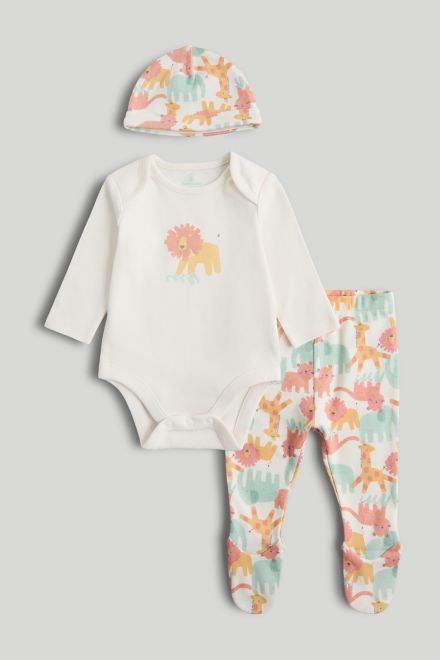 Mothercare / Комплект ползунки, боди и шапка унисекс