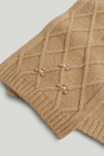 Mothercare / Комплект шапка, шарф и перчатки с бусинами для девочки