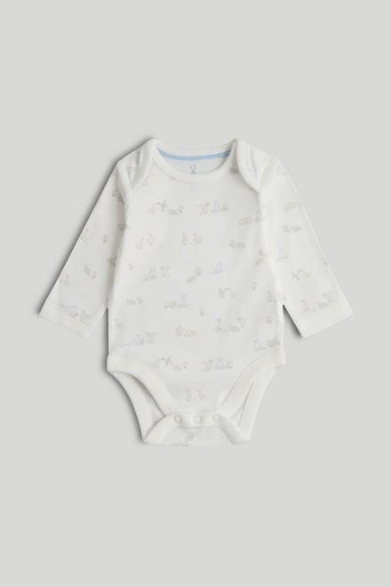 Mothercare / Комплект слип, боди 2 шт., брюки, лонгслив, фартук нагрудный, варежки-царапки и шапка для мальчика