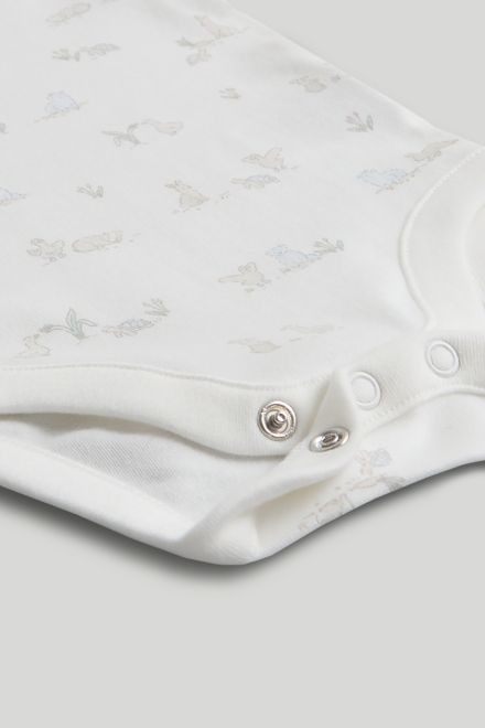 Mothercare / Комплект слип, боди 2 шт., брюки, лонгслив, фартук нагрудный, варежки-царапки и шапка для мальчика