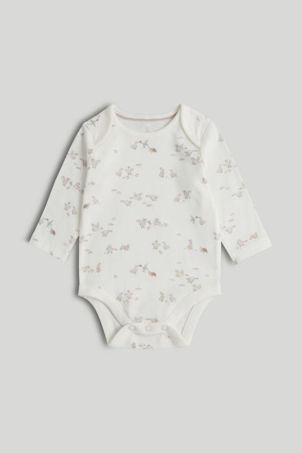 Mothercare / Комплект слип, боди 2 шт., брюки, лонгслив, фартук нагрудный, варежки-царапки и шапка унисекс
