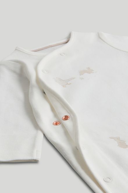 Mothercare / Комплект слип, боди 2 шт., брюки, лонгслив, фартук нагрудный, варежки-царапки и шапка унисекс