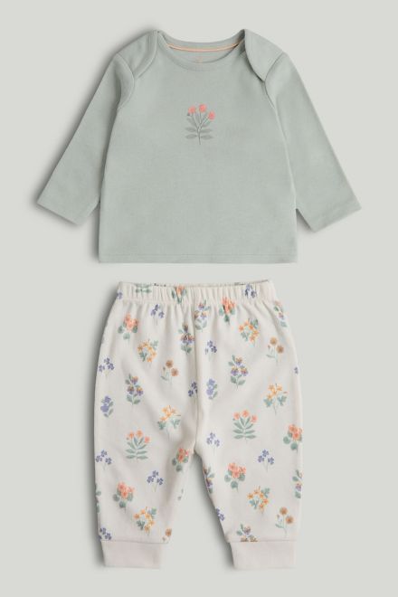 Mothercare / Комплект слип, боди, платье, брюки, лонгслив, фартук нагрудный, варежки-царапки и шапка для девочки