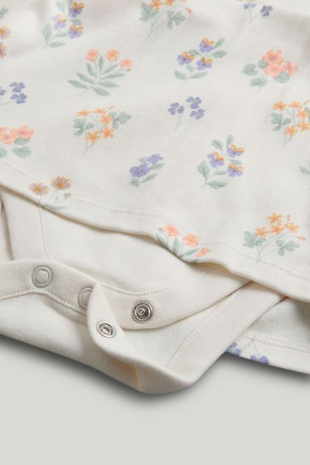 Mothercare / Комплект слип, боди, платье, брюки, лонгслив, фартук нагрудный, варежки-царапки и шапка для девочки