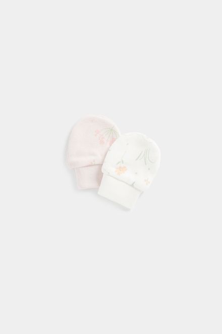 Mothercare / Варежки-царапки, 2 пары для девочки
