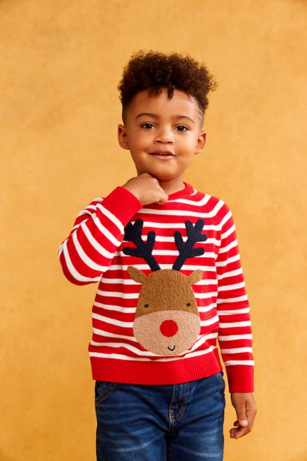 Mothercare / Джемпер вязаный новогодний для мальчика