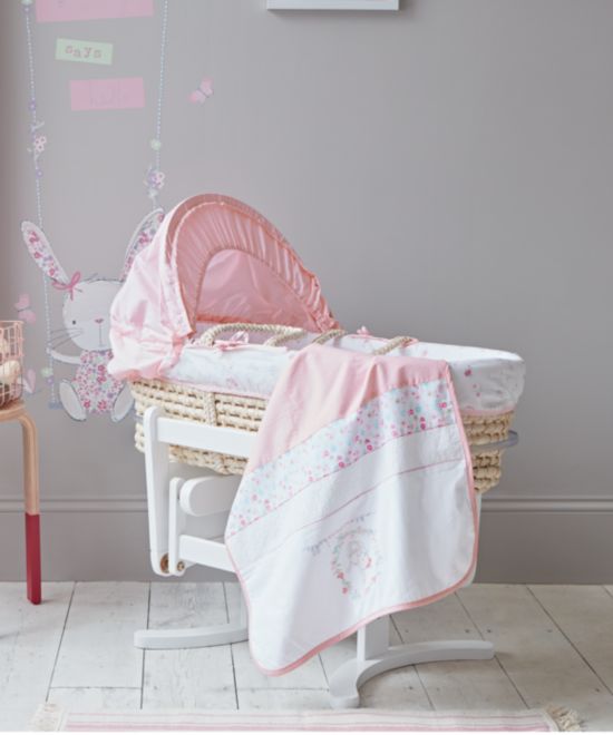 Mothercare / Корзина-колыбель дев. "РОЗОВЫЙ САД"