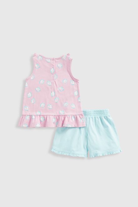 Mothercare / Комплект футболка и шорты трикотажные для девочки