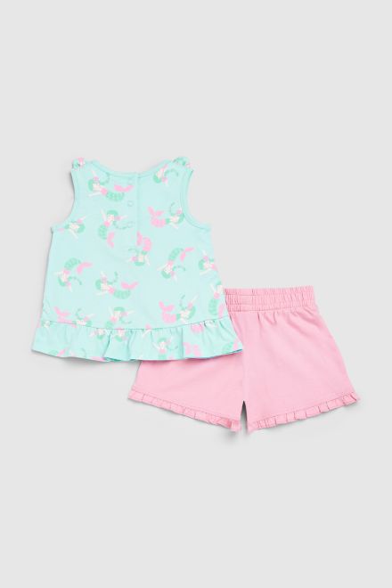 Mothercare / Комплект футболка и шорты трикотажные для девочки