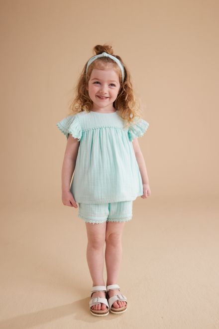 Mothercare / Комплект блузка, шорты и повязка на голову для девочки