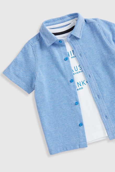 Mothercare / Комплект рубашка с коротким рукавом и футболка для мальчика