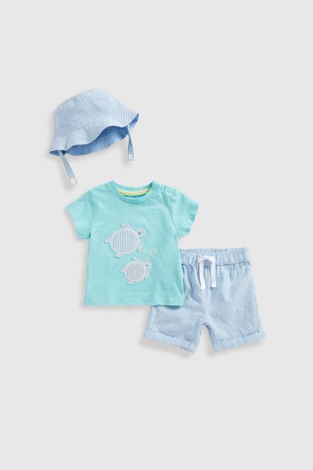 Mothercare / Комплект футболка, шорты и панама для мальчика