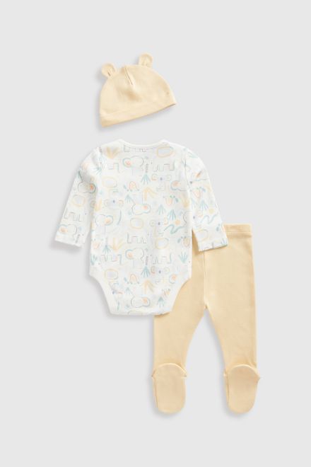 Mothercare / Комплект боди, ползунки и шапка унисекс