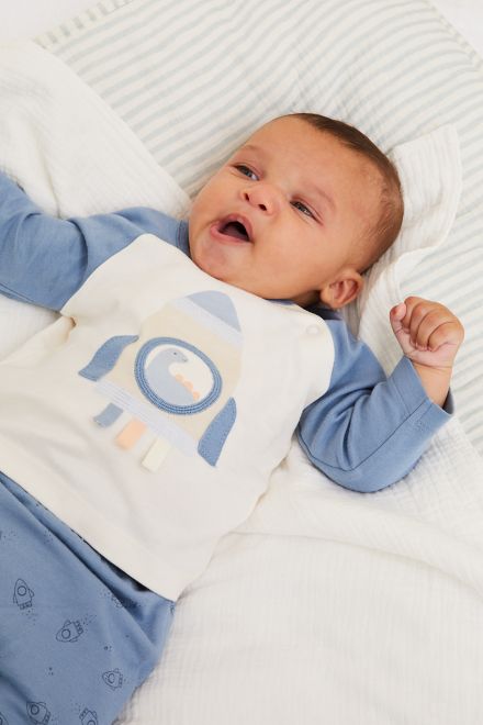 Mothercare / Комплект лонгслив, брюки и шапка для мальчика