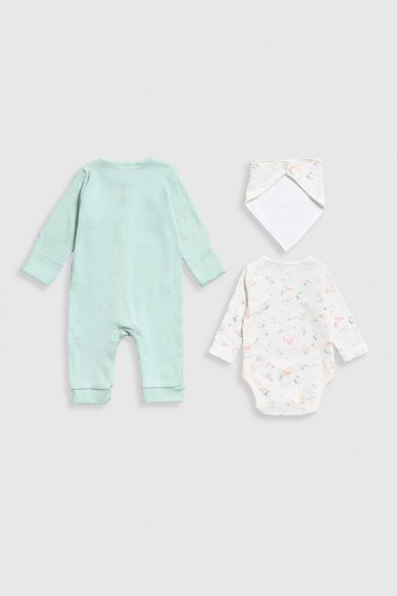 Mothercare / Комплект боди, слип без ножек и фартук нагрудный унисекс