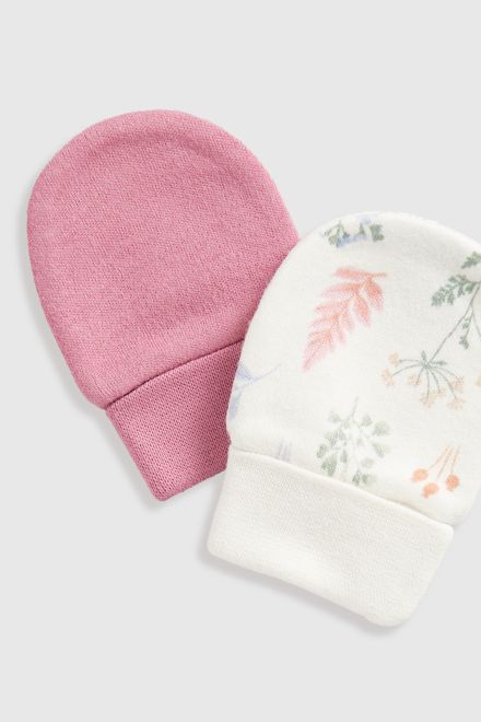 Mothercare / Варежки-царапки, 2 пары для девочки