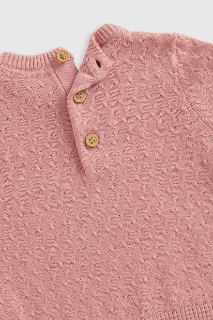 Mothercare / Комплект вязаный свитшот, брюки и шапка для девочки