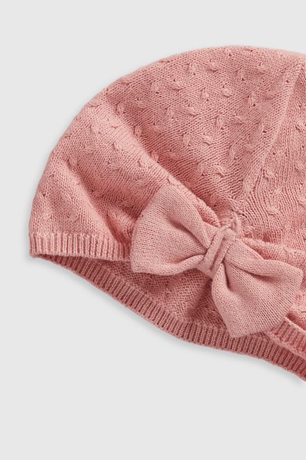 Mothercare / Комплект вязаный свитшот, брюки и шапка для девочки