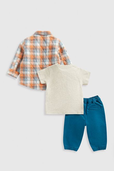 Mothercare / Комплект рубашка, футболка и брюки для мальчика