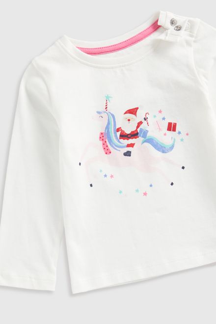 Mothercare / Лонгслив новогодний для девочки