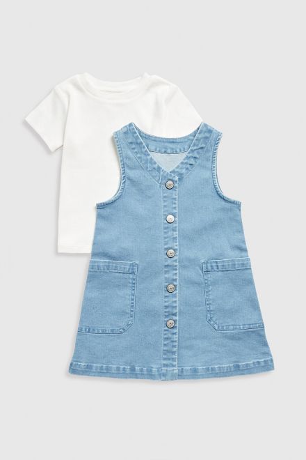 Mothercare / Комплект футболка и сарафан джинсовый для девочки