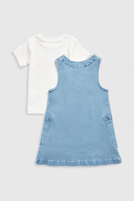 Mothercare / Комплект футболка и сарафан джинсовый для девочки
