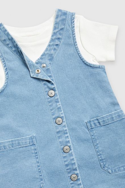 Mothercare / Комплект футболка и сарафан джинсовый для девочки