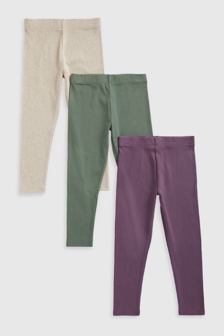 Mothercare / Легинсы в рубчик, 3 шт. для девочки