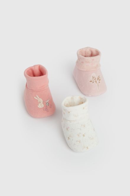 Mothercare / Пинетки, 3 пары для девочки