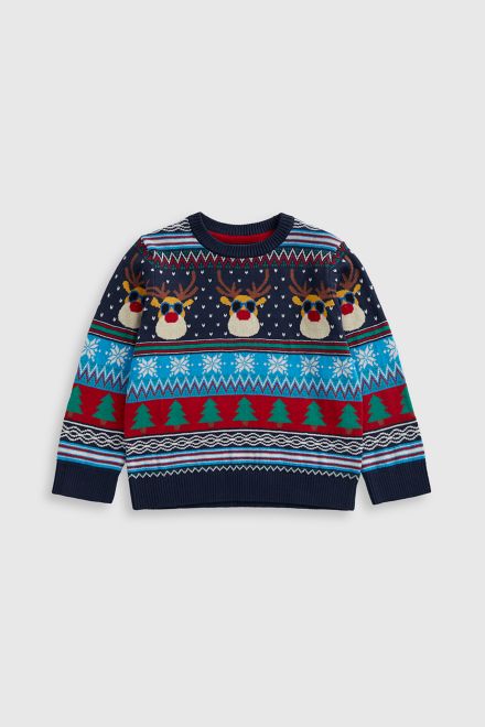 Mothercare / Джемпер вязаный новогодний для мальчика