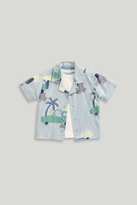 Mothercare / Комплект рубашка с коротким рукавом и футболка для мальчика
