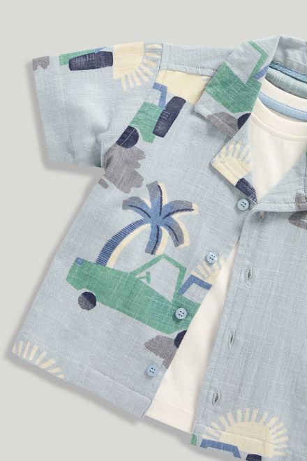 Mothercare / Комплект рубашка с коротким рукавом и футболка для мальчика