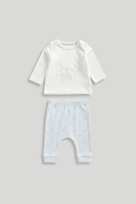 Mothercare / Комплект слип, боди 2 шт., брюки, лонгслив, фартук нагрудный, варежки-царапки и шапка для мальчика