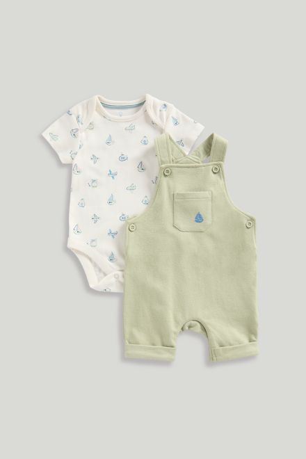 Mothercare / Комплект боди с коротким рукавом и полукомбинезон для мальчика