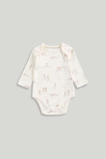 Mothercare / Комплект слип, боди 2 шт., брюки, лонгслив, фартук нагрудный, варежки-царапки и шапка унисекс
