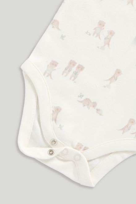 Mothercare / Комплект слип, боди 2 шт., брюки, лонгслив, фартук нагрудный, варежки-царапки и шапка унисекс