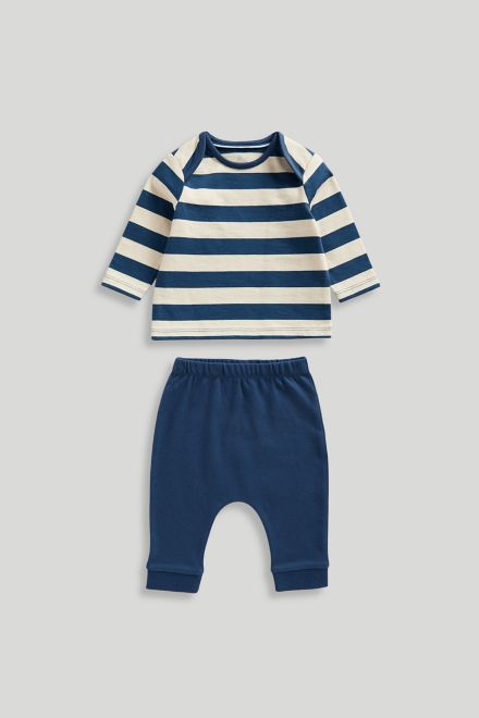 Mothercare / Комплект слип, боди 2 шт., брюки, лонгслив, фартук нагрудный, варежки-царапки и шапка для мальчика