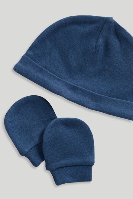 Mothercare / Комплект слип, боди 2 шт., брюки, лонгслив, фартук нагрудный, варежки-царапки и шапка для мальчика