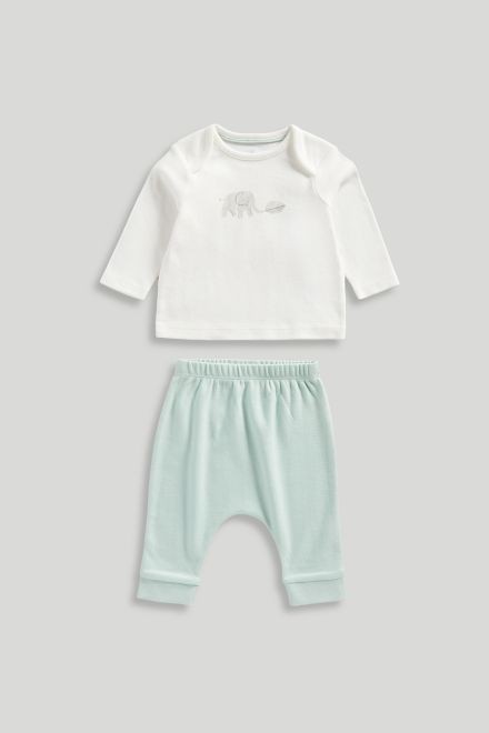 Mothercare / Комплект слип, боди 2 шт., брюки, лонгслив, фартук нагрудный, варежки-царапки и шапка для мальчика