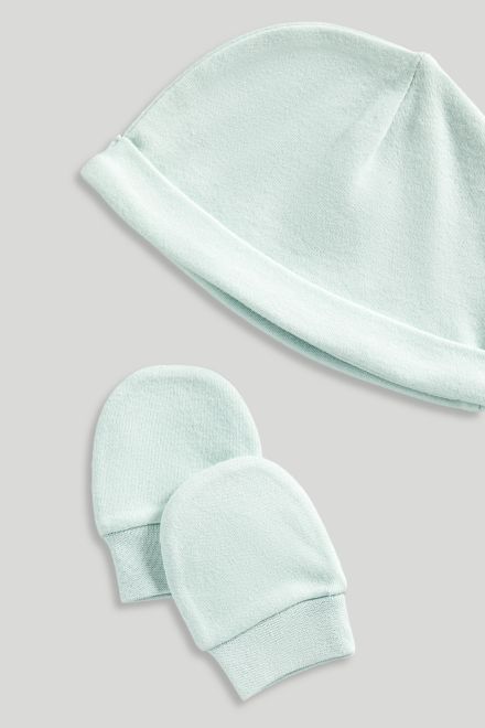 Mothercare / Комплект слип, боди 2 шт., брюки, лонгслив, фартук нагрудный, варежки-царапки и шапка для мальчика