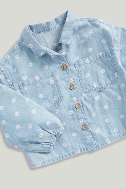 Mothercare / Комлект джинсовый блузка и брюки для девочки