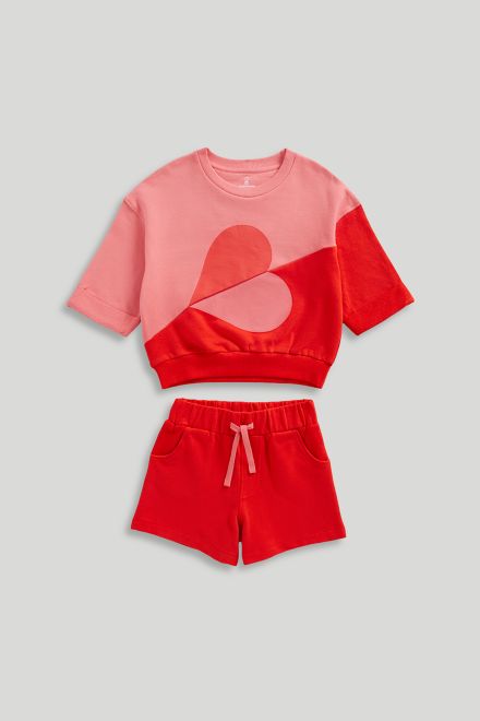 Mothercare / Комплект свитшот и шорты трикотажные для девочки